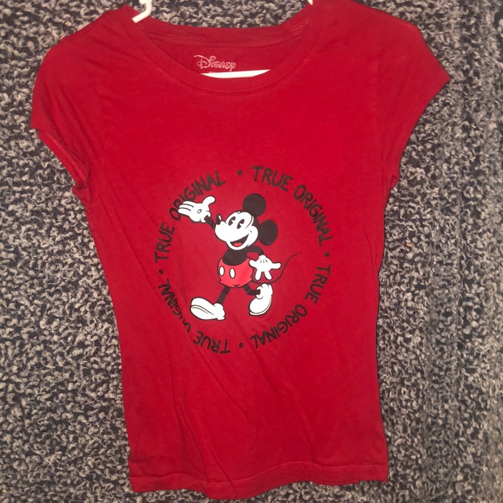 Red Disney Mickey Mouse shirt